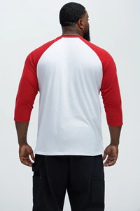 OEM Custom Logo Print Super Soft Breathable Cotton Jersey Two Tone long Sleeve Raglan faded DTG print T-Shirt Front Logo - Product Image 4