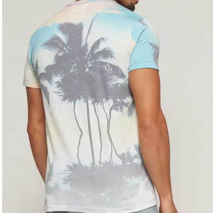 เสื้อยืดโพลีเอสเตอร์น้ำหนักมากสำหรับผู้ชายพิมพ์ซับลิเมชันแบบลำลองพิมพ์ลายแบบเรียบง่ายขนาดพลัสไซส์ - Product Image 3