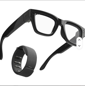 Occhiali Smart AI 2025 di Alta Qualità con Display HUD Integrato, Realtà Aumentata AR, Tecnologia Indossabile, Montatura Nera Lucida - Product Image 1