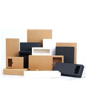 Pull Gift Box Black And White Brown Jewelry Chocolate Packaging Small Box Support Custom Printing Logo