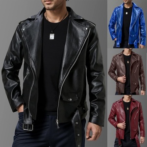 Vestes en cuir de vache de haute qualité, formelles, avec col montant et logo sur le devant, imperméables et écologiques - Product Image 1