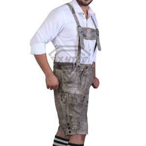 Nouveau 2025 personnalisé hommes véritable peau de vache daim cuir Lederhosen court allemand bavarois Oktoberfest Lederhosen Shorts personnalisé - Product Image 2