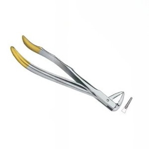 Fórceps de extracción de dientes dentales de color personalizado de excelente calidad Diam Fig74 N plata con instrumentos dentales de acero inoxidable dorado - Product Image 4