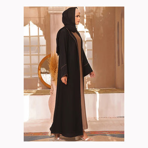Lujo costura a mano con cuentas Abaya venta al por mayor Dubai Islam mujeres vestido manga larga tradicional musulmán ropa y accesorios - Product Image 3