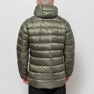 Factory Outlet Warmup Heated Polyester Down Feather Lining Nylon Hooded Blue Duck Down Mens Winter Down Jacket - Product Image 3