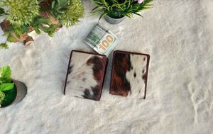 Western Wallet Men <b>Leather</b> Wallet Cowhide Men <b>Leather</b> Wallet Hair on Bi Fold <b>Anniversary</b> <b>Gift</b> <b>for</b> <b>Him</b> - Product Image 3