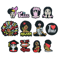 "Short N' Sassy Diva (coupe de cheveux)" Afrocentric-Diva Patch 3 "Patch brodé à repasser, bricolage, fournitures d'artisanat cheveux courts