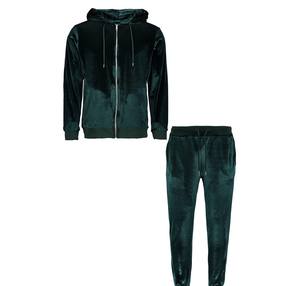 Chándal de terciopelo para hombre de tasa razonable, tendencia superior ligera, material duradero totalmente personalizado, chándal de terciopelo con mangas completas - Product Image 3