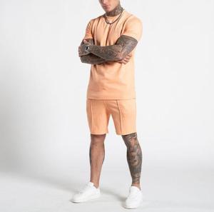 Conjunto de pantalones cortos informales para hombre, novedad de verano al por mayor, camiseta de manga corta, pantalones cortos, conjunto de chándal liso, marca para hombre - Product Image 1