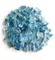 Hochwertiger Himmelblauer Natürlicher Aquamarin Rohstein Katzenauge Top AA+ Qualität Zertifiziert 50mm X 10mm 200g Loser Edelstein für Schmuckherstellung