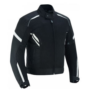 Factory Direct Supplier Motorbike Leather <b>Jackets</b> Good Price Black & White Reflector Stripes <b>Racing</b> Motorbike Gears Bike Runner - Product Image 3