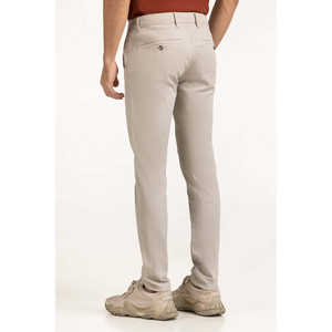 Pantalones de Traje Color Caqui, Teñido Liso, Corte Relajado, 100% Algodón, Cierre de Botones, Antiencogimiento, MN-TRC-WS24-021 - Product Image 2