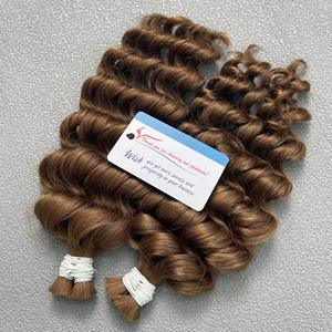 ผมลอนสีน้ำตาลเข้มมีปลายหนาเป็นสองเท่า100% ผมมนุษย์แท้จากเวียดนาม - Product Image 2