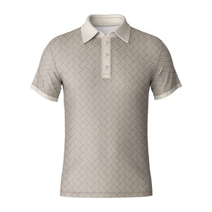 Polo de golf premium pour homme, extensible dans 4 directions, polyester et élasthanne, séchage rapide, évacuation de l'humidité, performance, OEM, usine au Vietnam - Product Image 1