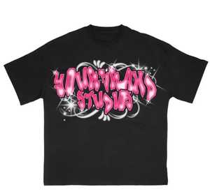 T-shirts pour hommes 100% coton de haute qualité en gros Streetwear personnalisé ourlet brut bord coupé graphique Boxy recadrée sérigraphie - Product Image 5