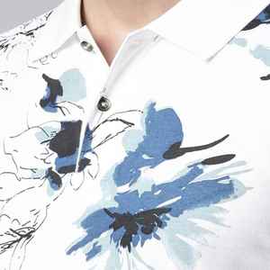 Camiseta de manga corta de terciopelo para hombre 100% algodón estilo básico esencial con cierre de cremallera para el trabajo en casa o salidas Casuales - Product Image 2
