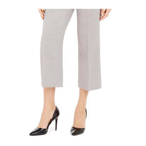 Pantaloni Cropped in Twill da Donna Calvin Klein, Vita Alta con Tasche con Zip, Modello a Sigaretta, Traspiranti e Antipiega, Taglia 0, Grigio - Product Image 3