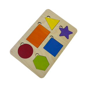 Rompecabezas de Madera de Abedul Premium Montessori, Juguete Educativo de Aprendizaje para Niños Pequeños de 3+ Años, Juego de Mesa de Geometría - Product Image 1