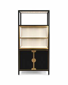 Vitrine de présentation de bijoux de luxe avec éclairage LED, vitrine en verre anti-poussière, base en marbre, fermeture magnétique |   Conception personnalisée directement de l'usine - Product Image 1