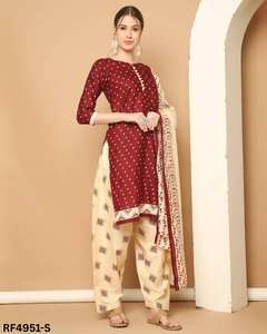 Elegant Cotton Kurti Set for Women with Printed <b>Top</b> Bottom Dupatta Three Piece Ethnic Wear for Daily <b>Festive</b> Bulk Supply - Product Image 4