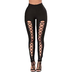 Pantalon de yoga évasé côtelé sans couture pour femmes |   Leggings de sport taille haute en gros, leggings de compression côtelés avec poche - Product Image 4