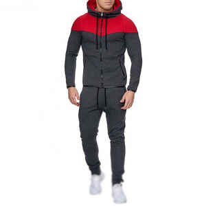 Vêtements de sport survêtements d'entraînement respirants en polaire pour hommes ensemble de deux pièces survêtement de jogging pour hommes - Product Image 5