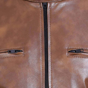 Veste en cuir de motard pour homme en cuir de vache véritable de qualité supérieure Coupe ajustée Style moto classique Veste en cuir pour tous les temps - Product Image 6