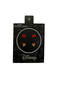 Disney Licensed Alloy <b>Silver</b> Plated <b>Stud</b> Earrings for Children's-6-Pair Mickey & Minnie Cartoon Design Gift Set - Product Image 6