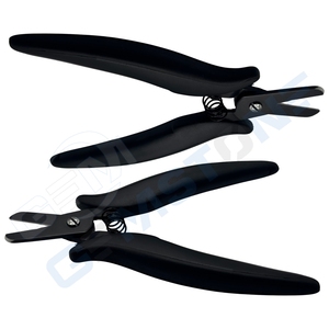 Pince coupante micro-anneaux en acier inoxydable pour extensions capillaires à la kératine, outil de retrait antidérapant à poignée noire pour usage commercial - Product Image 5