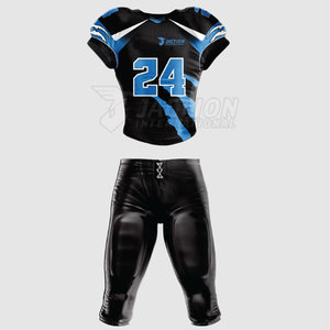 Uniforme de football américain à manches courtes personnalisable avec logo couleur, 100 % polyester respirant, ensembles de style tendance, vente en gros OEM - Product Image 1