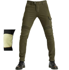 กางเกงขี่มอเตอร์ไซค์บุเคฟลาร์สำหรับผู้ชาย ได้รับการรับรองมาตรฐาน CE ระบายอากาศ กันน้ำ กันลม ผลิตตามสั่ง OEM ขายส่ง ผู้ผลิต ไซส์ XL - Product Image 1