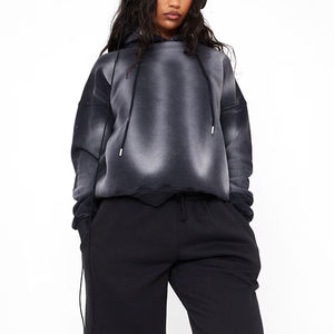 Sweat-shirt pour femme de style streetwear de qualité supérieure, lavage à l'acide, prix de gros, logo personnalisé imprimé à l'écran, sweat-shirt à lavage à l'acide OEM - Product Image 4