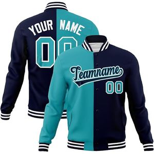 เสื้อแจ็กเก็ตทีมตัวแทนสำหรับผู้ชายใหม่2025โลโก้ด้านหน้าแบบกอดสำหรับเบสบอลวิทยาลัย - Product Image 6