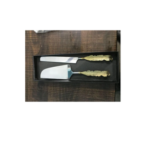 Cuchillo de acero para pastel Servidor de pastel para alas de latón Mango de diseño Cuchillo para pastel de boda y uso para servir - Product Image 2
