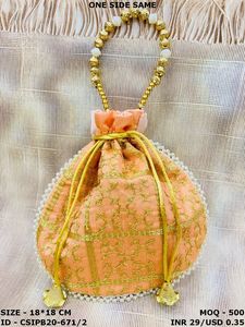 Indian Handmade Luxury Batua Evening Bag <b>Small</b> Party-Ready Fabric Return <b>Gifts</b> Refined Celebrations <b>Wedding</b> Favors Embroidered - Product Image 2