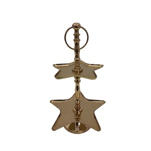 Premium Three Tier Metal <b>Round</b> Shape Cake Stand Gold Finished for Birthday Event Party Display Stand Wholesale Bulk - Product Image 3