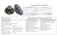 Système audio professionnel Nouveau design Haut-parleur 15 pouces Haut-parleur coaxial pour la performance de scène Haut-parleur coaxial Neo Magnet