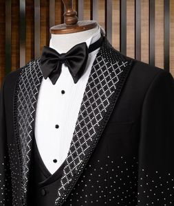 80% lana 20% viscosa para hombre esmoquin elegante traje ajustado para bodas fiestas eventos formales y ocasiones especiales - Product Image 2
