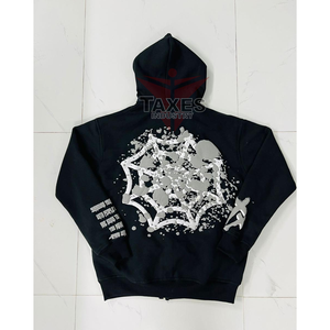 Sudaderas con Capucha Personalizadas para Hombre, de Alta Demanda, con Cierre, Talla Grande, 100% Algodón, Felpa, Casual, Transpirable, con Logotipo Personalizado y Diseño de Impresión Puff - Product Image 2