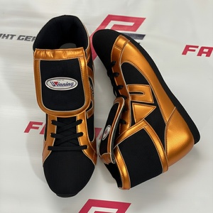 Chaussures de boxe de combat blanches et noires de dernière génération, semelle confortable, maille, logo personnalisé, équipement d'entraînement, chaussures de Muay Thai - Product Image 5