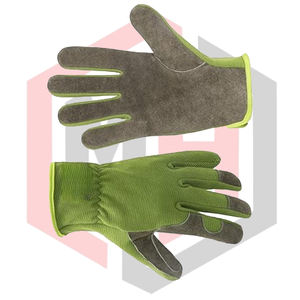 Guantes de Seguridad de Cuero Vacuno para Jardinería, Mecánica, Construcción y Conducción, Transpirables, Antideslizantes, con Función de Pantalla Táctil, Antiestáticos, 11 oz - Product Image 6
