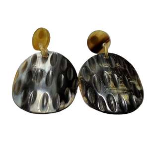 Pendientes de cuerno de búfalo blanco vintage más vendidos, color natural con latón de calidad perla para bodas, artesanía natural - Product Image 4