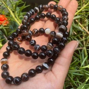Wholesale Premium Grade 8mm Sulemani Akik Love <b>Crystal</b> <b>Bracelet</b> Polished Semi-Precious Stone <b>Healing</b> Properties Feng Shui Mascot - Product Image 3