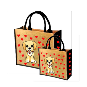 High Quality Jute Grocery <b>Bag</b> Color-Printed Tote <b>Bag</b> with Animal Prints <b>Foldable</b> and Made in India - Product Image 4