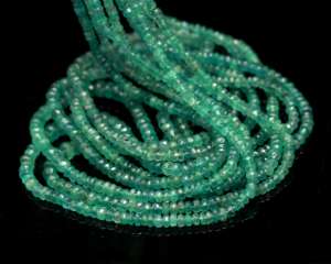 Vente chaude perles d'émeraude zambienne naturelle véritable émeraude verte perles en vrac brin pierre précieuse minimaliste bijoux faits à la main - Product Image 4