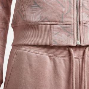 Survêtements en molleton de coton pur pour femmes élégants Logo personnalisable Étiquette de haute qualité Ensembles pour femmes Premium Doux et chaud Vêtements de sport de gym - Product Image 5