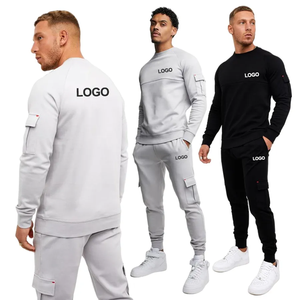 Joggers de sport pour hommes avec poche personnalisée ensemble de sweat-shirt 2 pièces avec capuche survêtement personnalisé grande taille pour hommes et femmes - Product Image 2