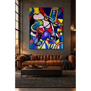 Fida Femme cubiste avec canette de Pepsi, impression sur toile - Product Image 3