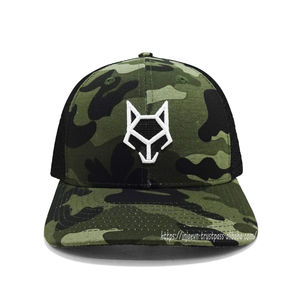 Tela de camuflaje en stock, sombreros de camionero, logotipo personalizado, sombreros de camuflaje de impresión personalizada OEM, gorras de camionero precurvadas para hombre - Product Image 1