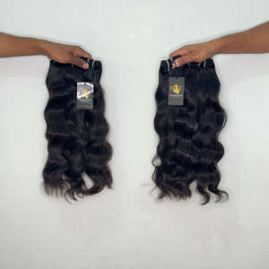 Lots de cheveux naturels indiens ondulés de temple, Fournisseurs de cheveux bruts non traités, Extensions de cheveux vierges bruts d'un seul donneur - Product Image 2